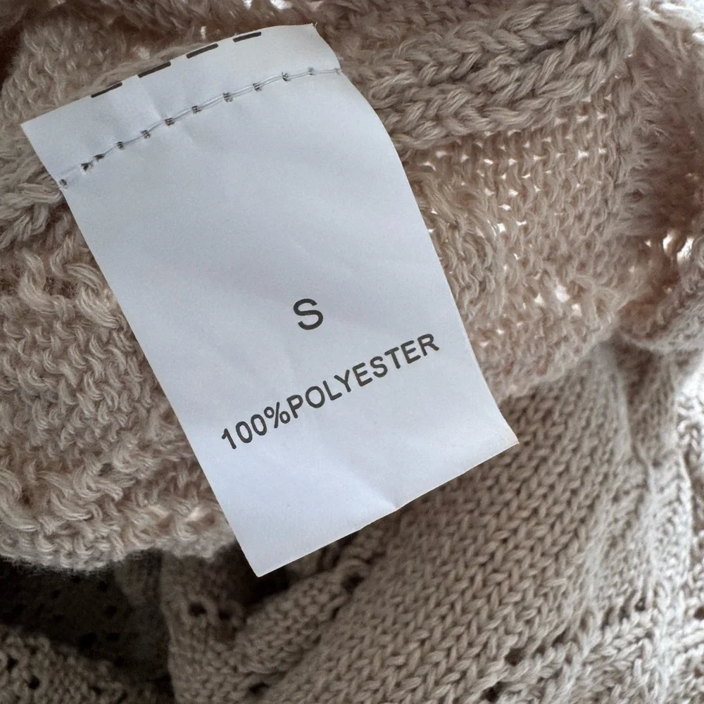 Beige Crochet Knit Maxi Skirt - Picture 9 of 10